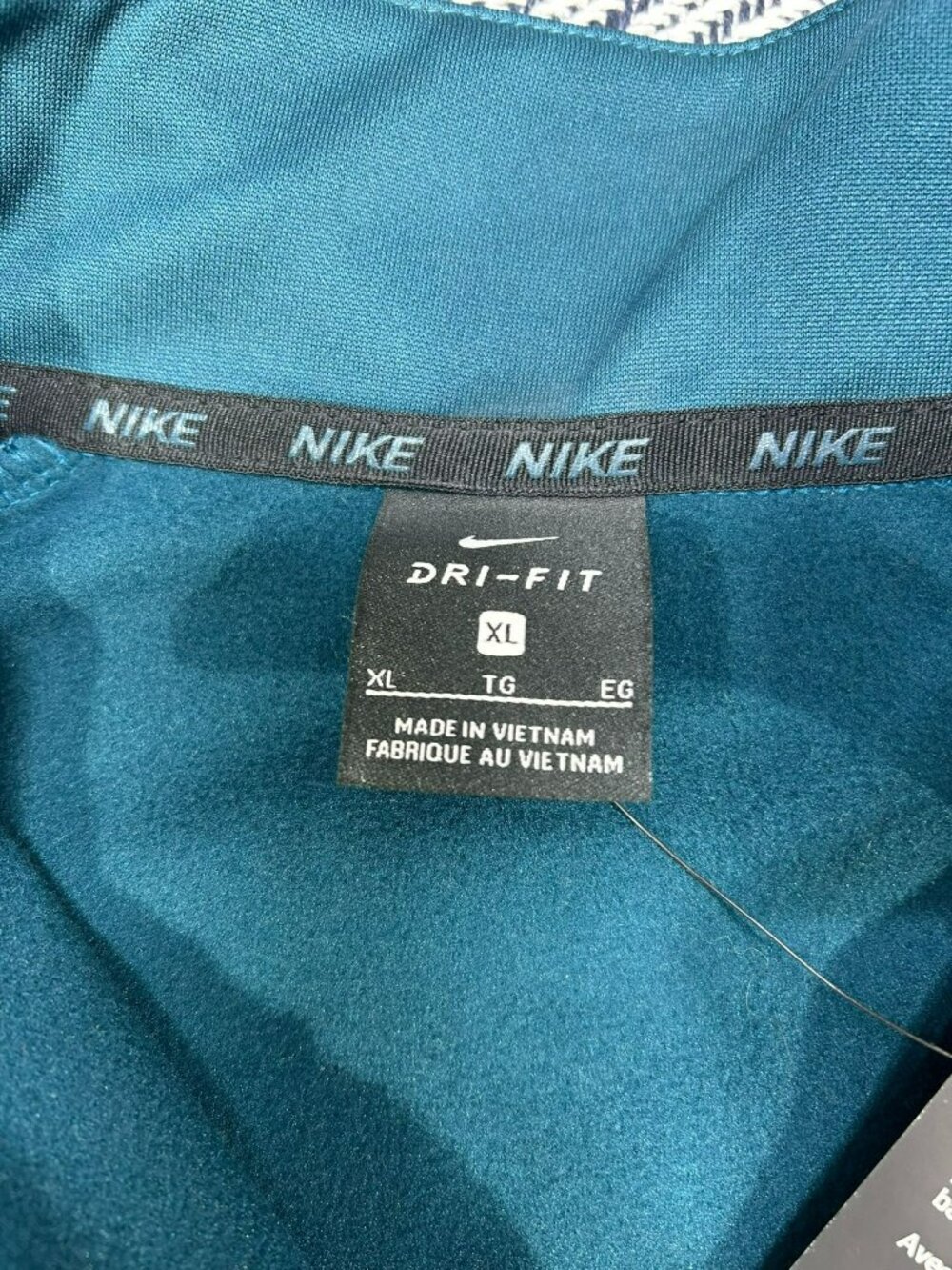 Nike Men’s Therma Dri-Fit Quarter-Zip Pullover Teal XL Lightweight Training - Picture 2 of 7